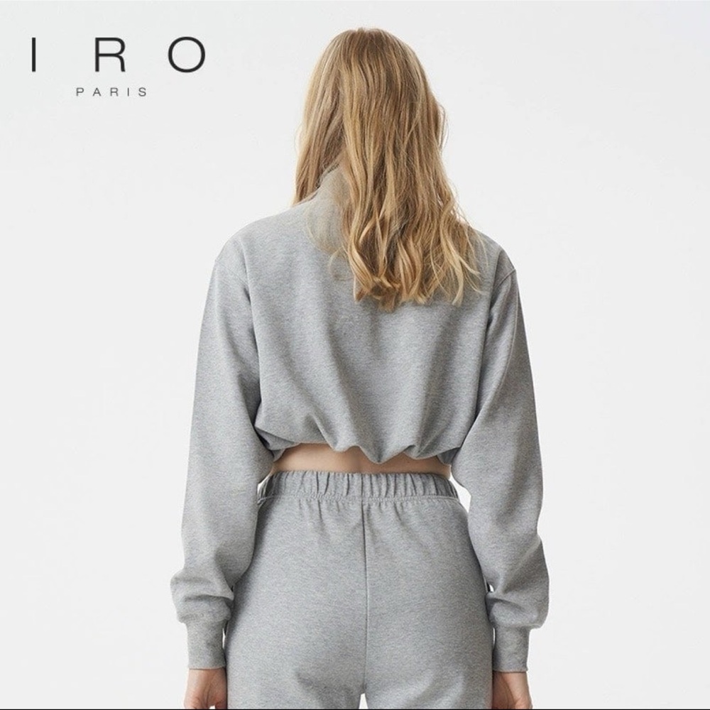 IRO Gray Cropped Sweatshirt - Picture 3 of 6
